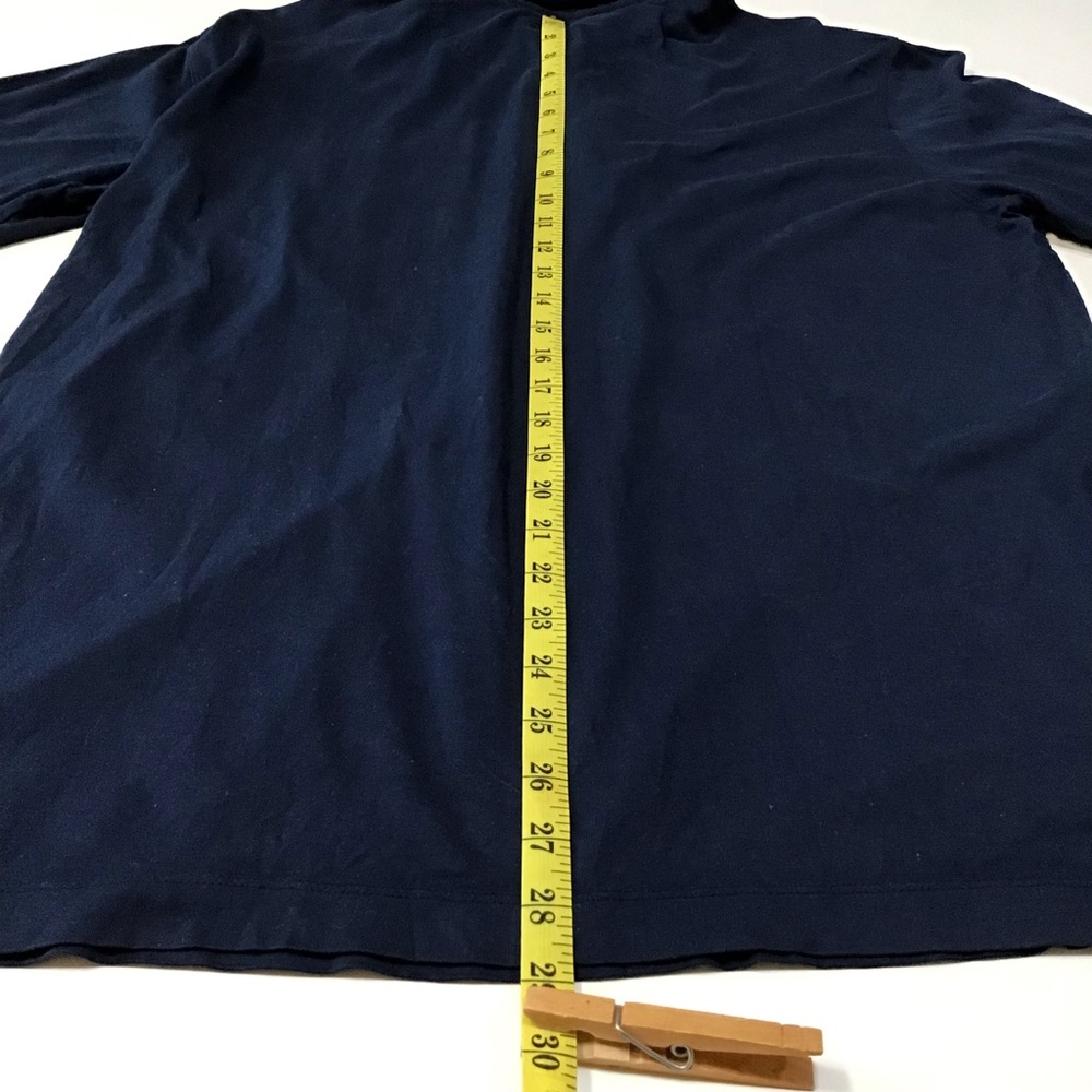 Tommy Bahama Shirt Mens Sz XL Navy Solid Polo Long Sleeve Pima Cotton Blend - Picture 14 of 16